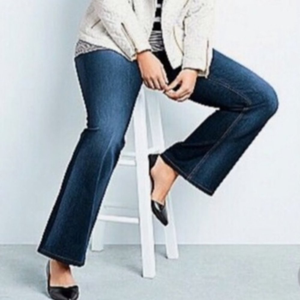 Lane Bryant Lightly Flared Blue Jeans Size 18